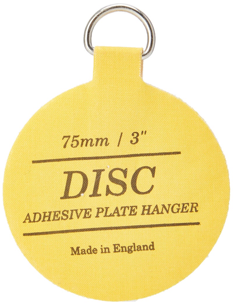 Disc 14226 75mm Adhesive Plate Hanger, Yellow - Image 1